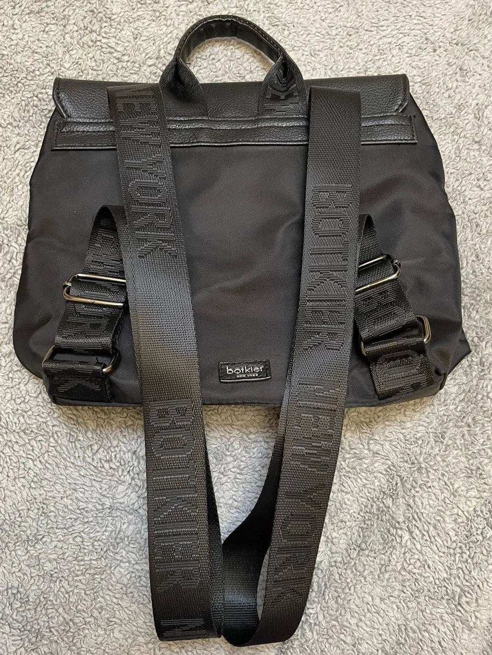 Botkier Black Nylon & Leather Trim Backpack